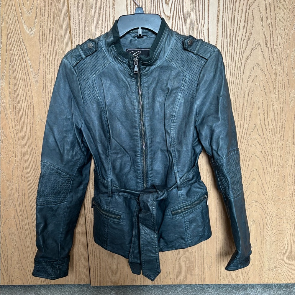 Guess Women's Black Vegan Leather Jacket